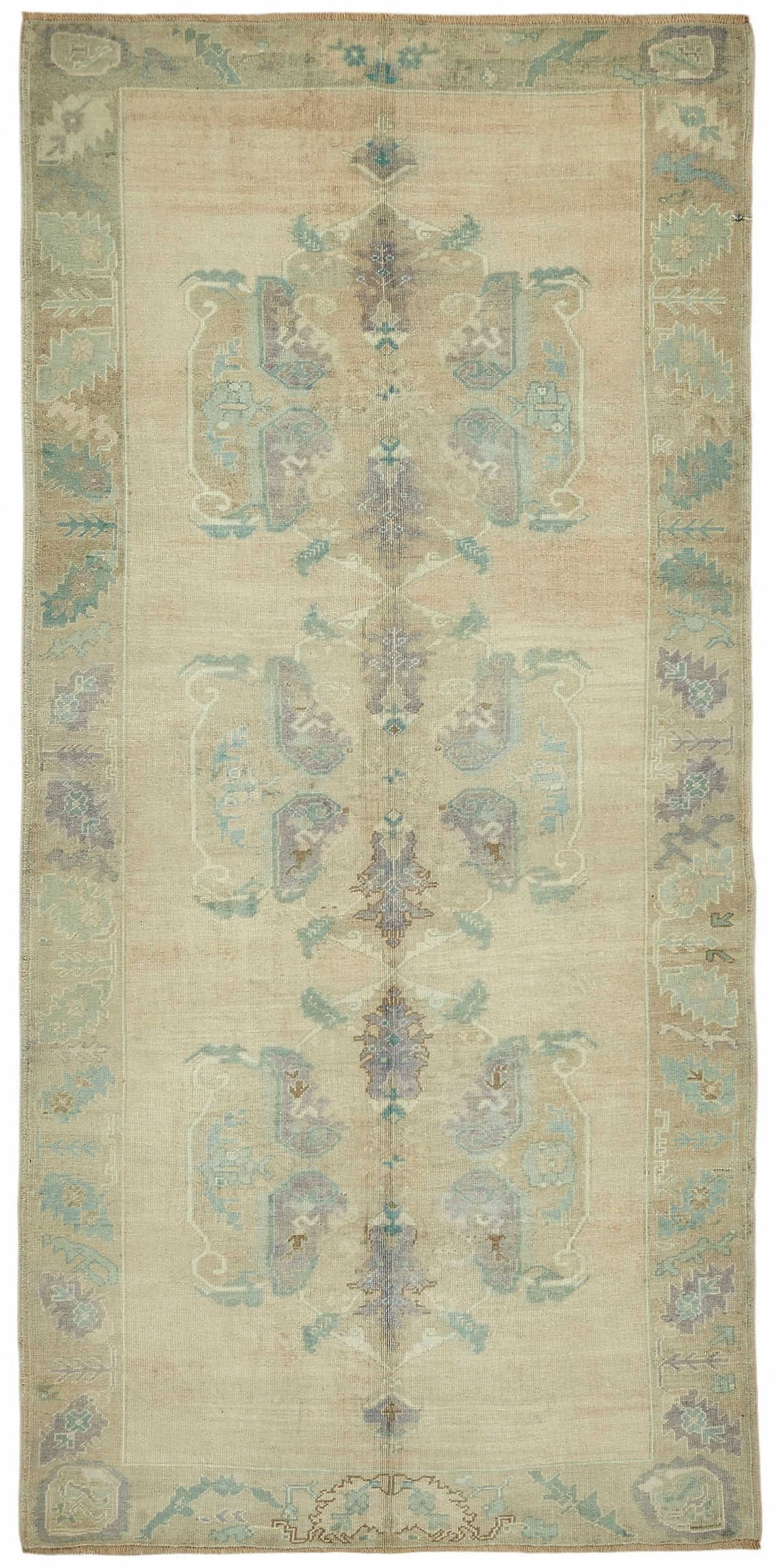 5x10 Beige Vintage Anatolian Rug - 49418