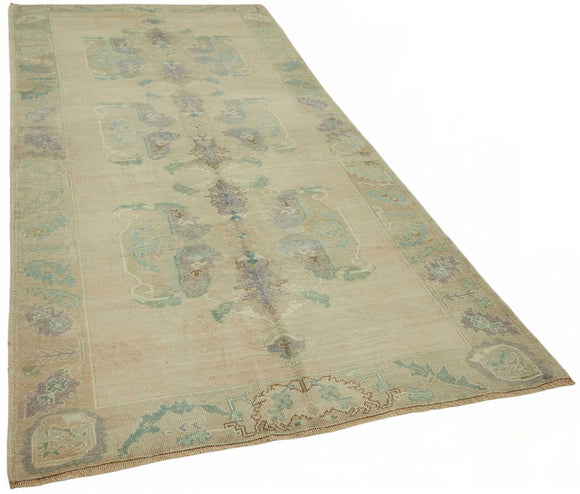 5x10 Beige Vintage Anatolian Rug - 49418