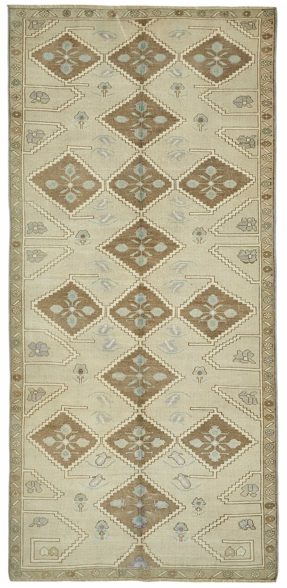 5x10 Beige Vintage Anatolian Rug - 49419