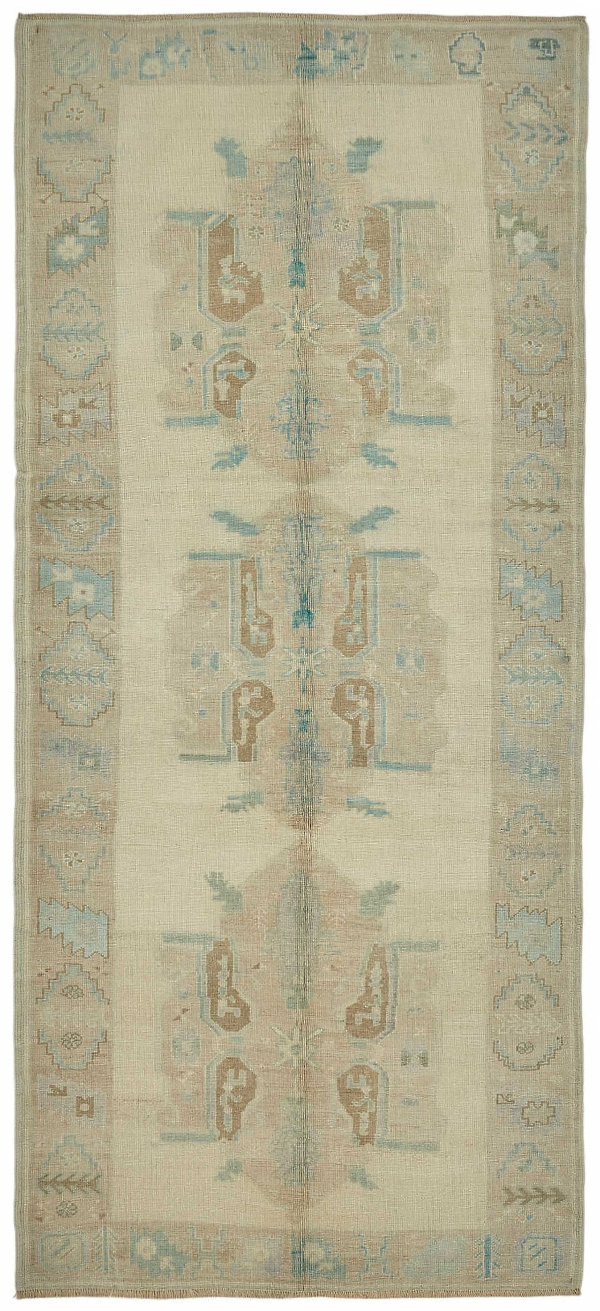 5x12 Beige Vintage Anatolian Rug - 49422