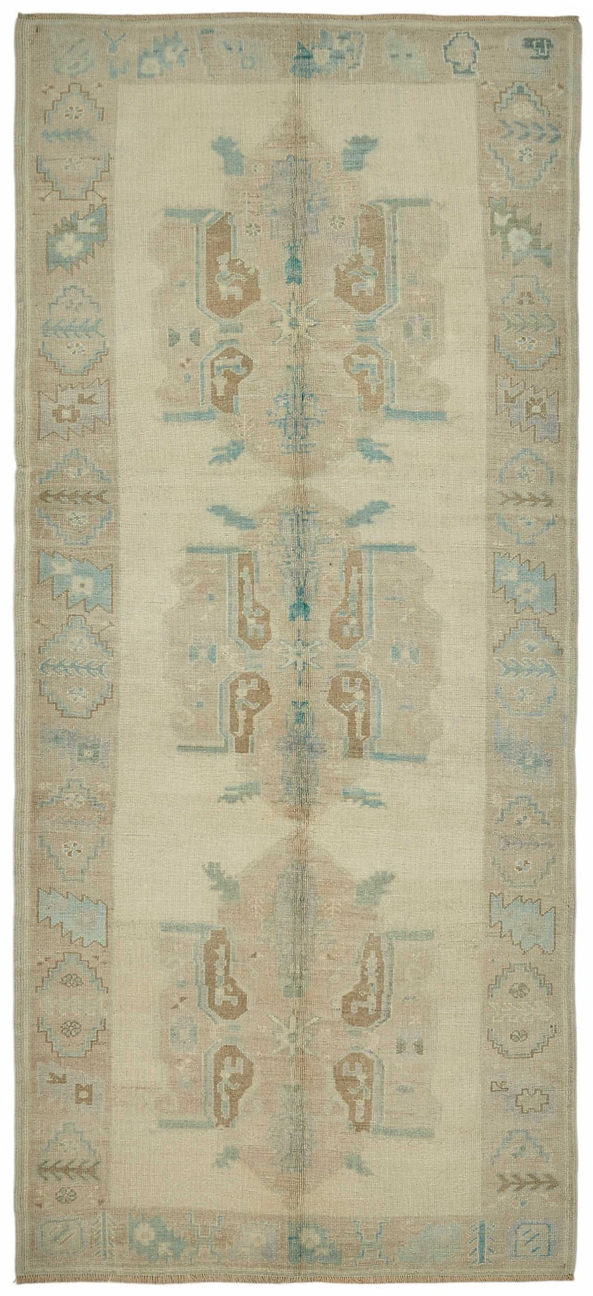 5x12 Beige Vintage Anatolian Rug - 49422