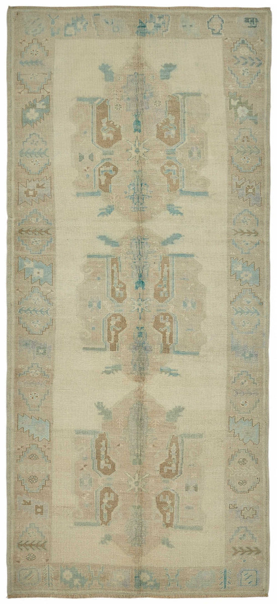 5x12 Beige Vintage Anatolian Rug - 49422