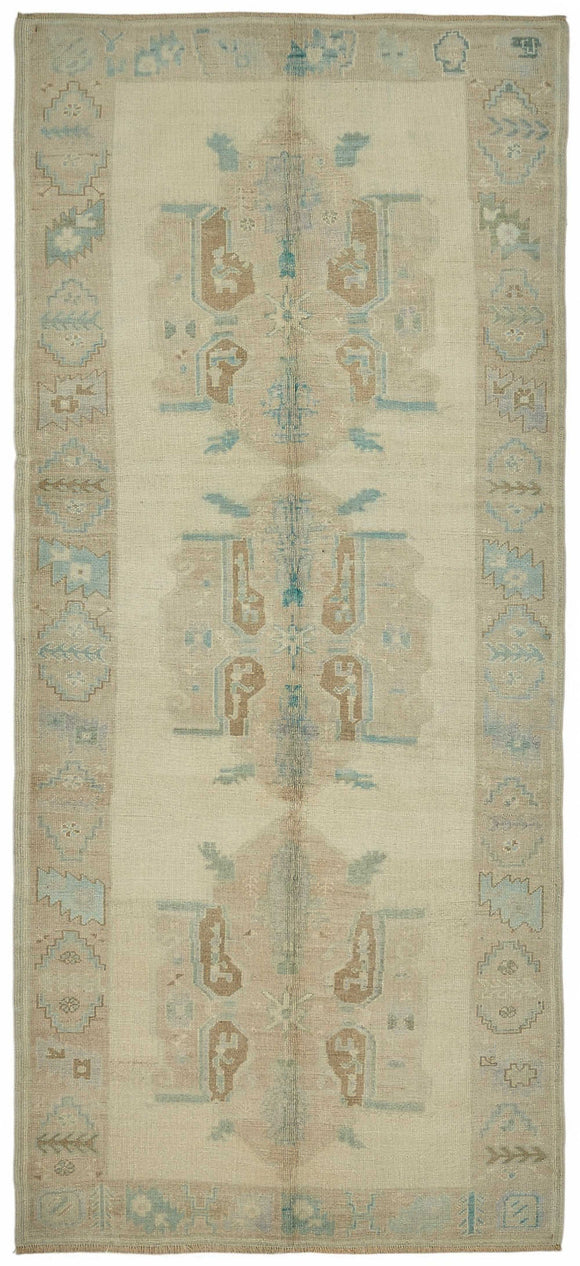 5x12 Beige Vintage Anatolian Rug - 49422