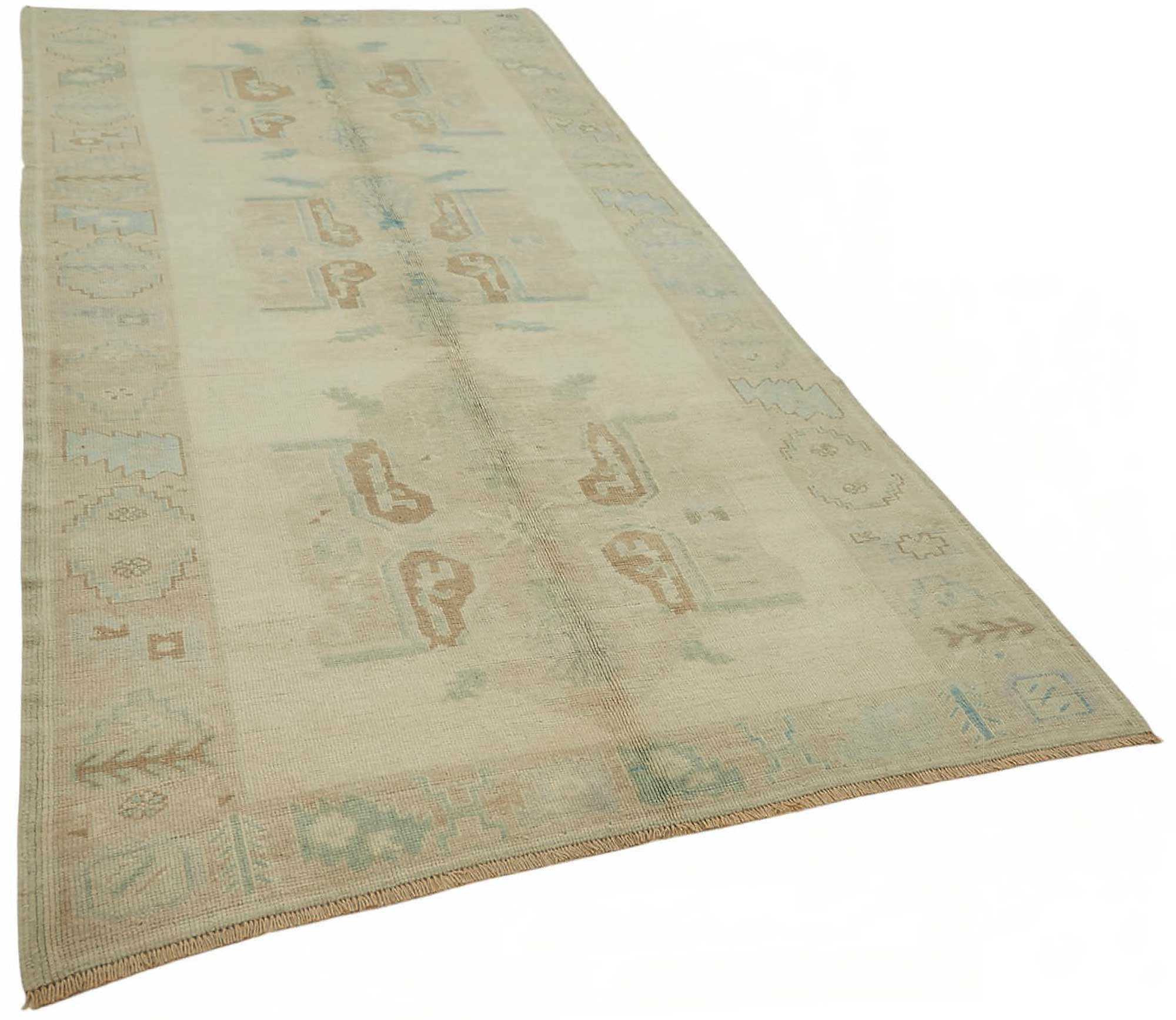 5x12 Beige Vintage Anatolian Rug - 49422