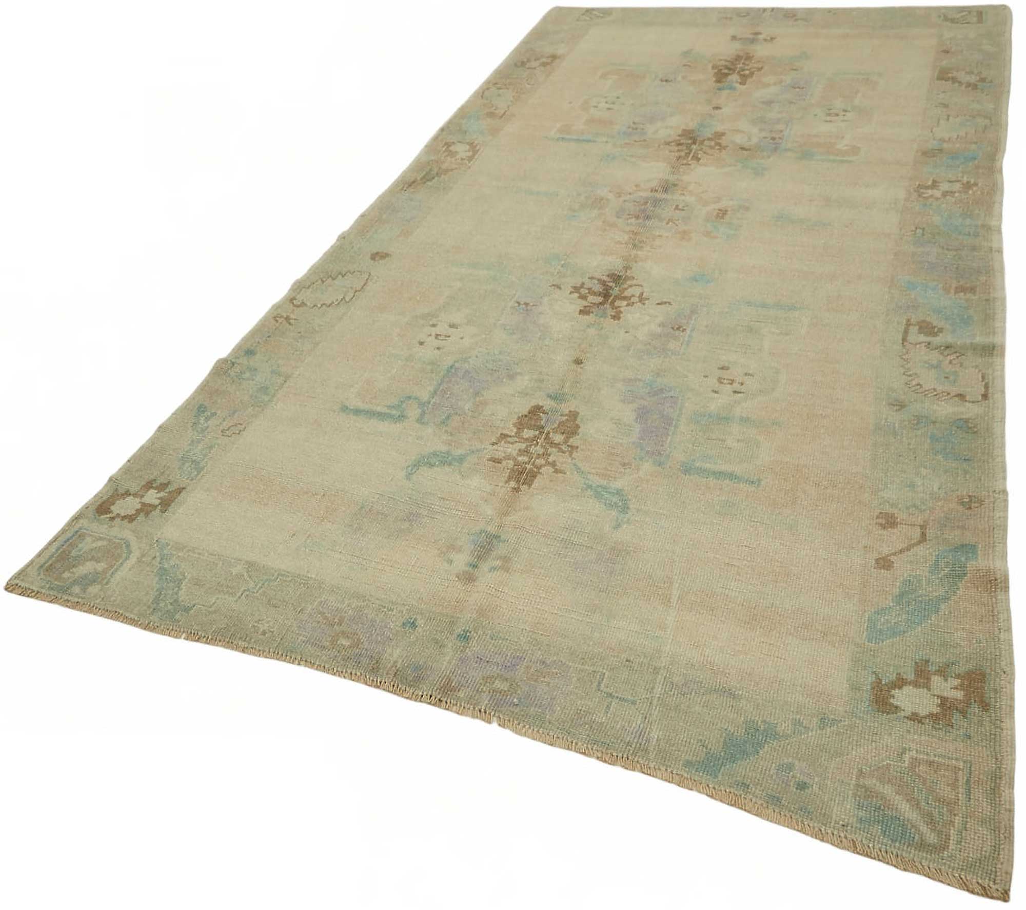 5x11 Beige Vintage Anatolian Rug - 49423