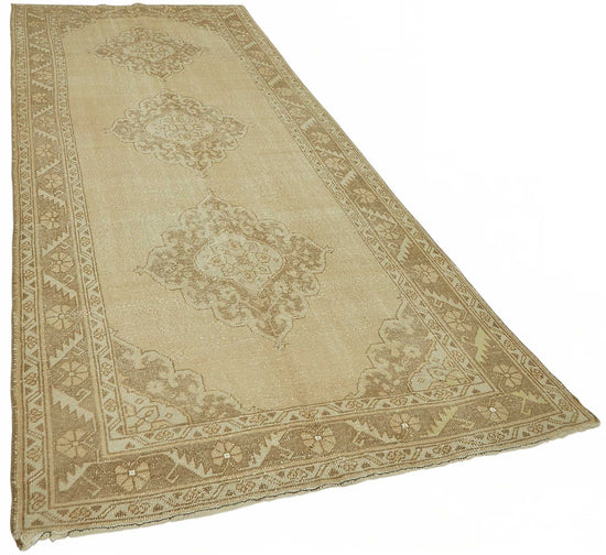 5x11 Beige Vintage Anatolian Rug - 49424