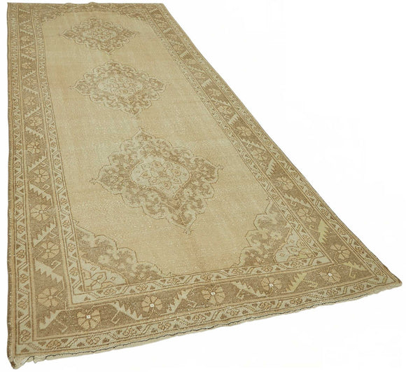 5x11 Beige Vintage Anatolian Rug - 49424