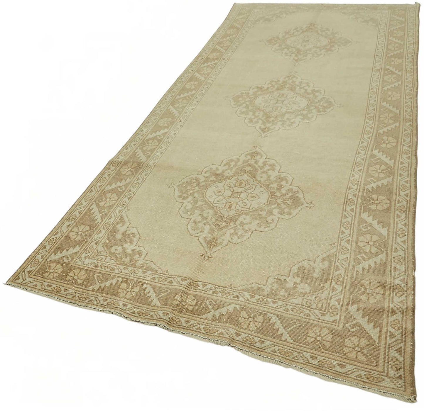 5x11 Beige Vintage Anatolian Rug - 49424
