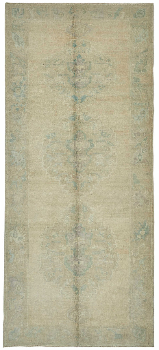 5x12 Beige Vintage Anatolian Rug - 49427