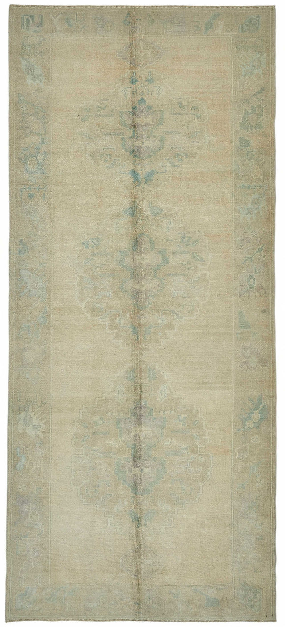 5x12 Beige Vintage Anatolian Rug - 49427