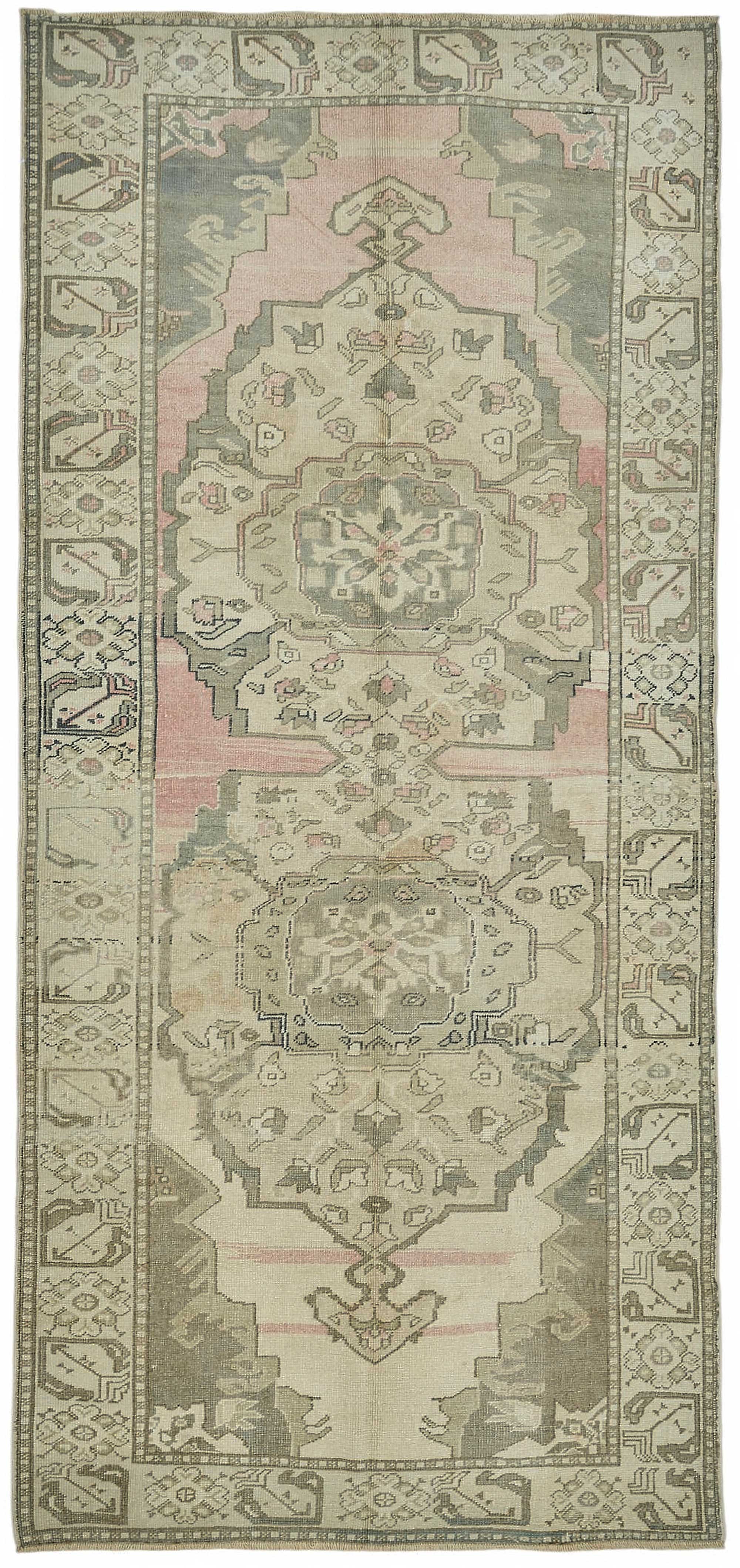 5x11 Beige Vintage Anatolian Rug - 49429