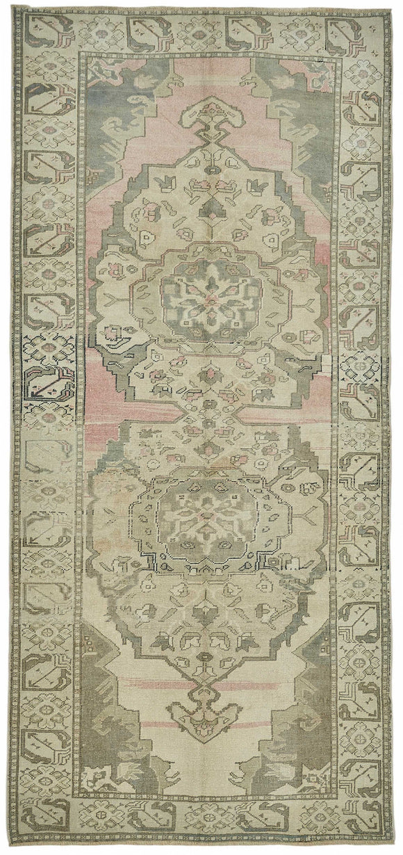 5x11 Beige Vintage Anatolian Rug - 49429