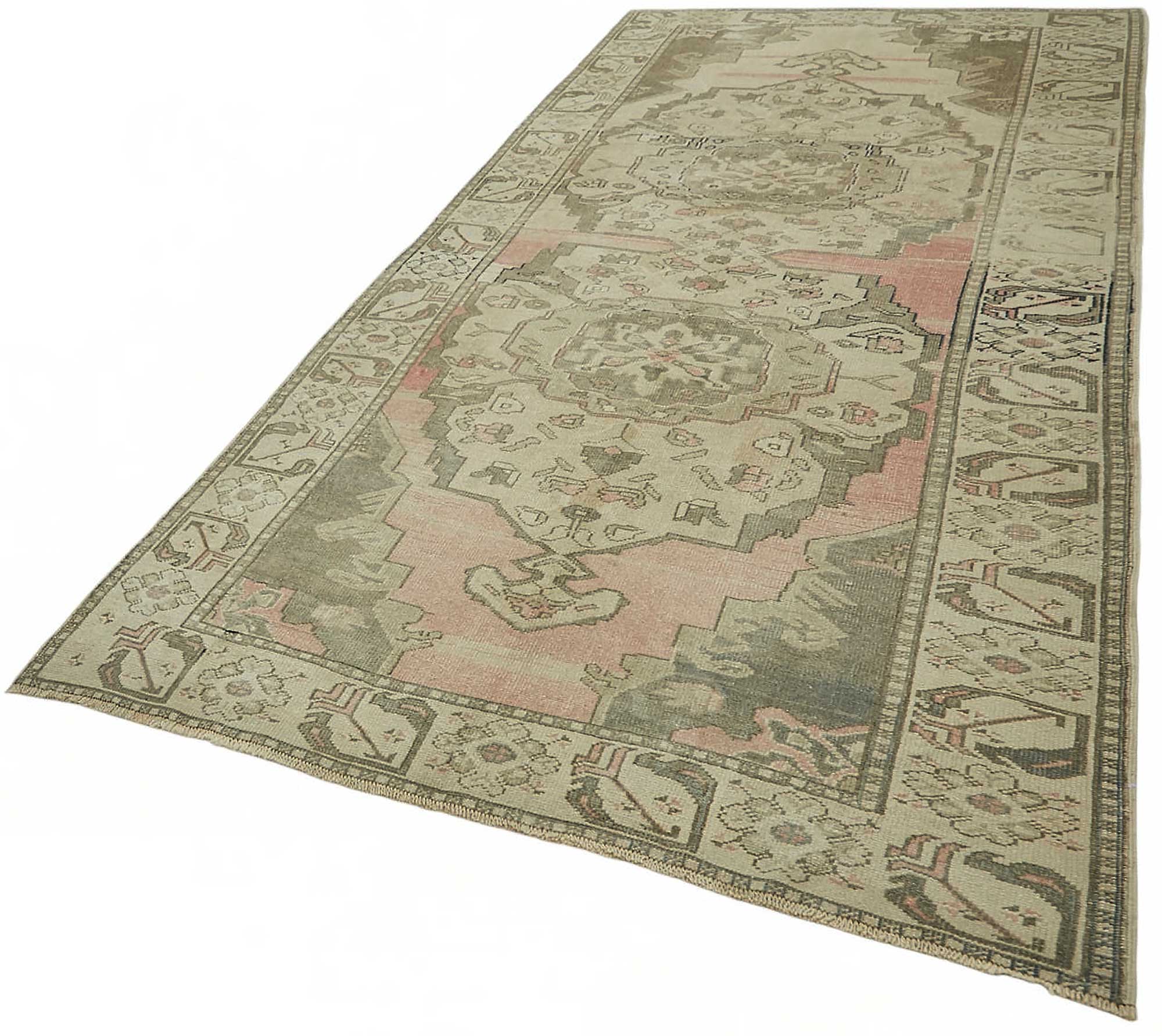5x11 Beige Vintage Anatolian Rug - 49429