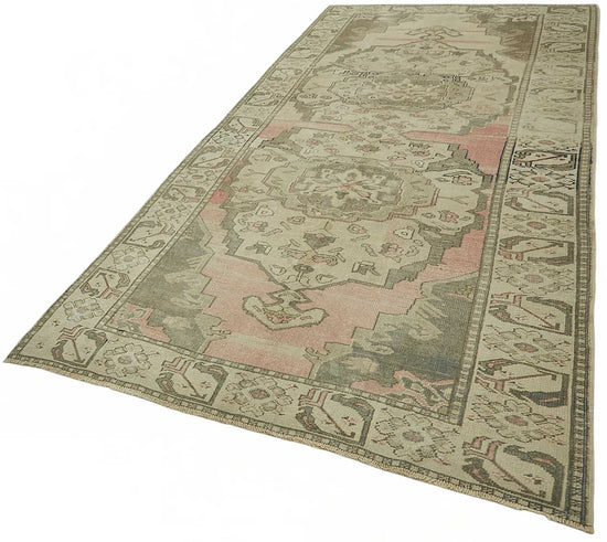 5x11 Beige Vintage Anatolian Rug - 49429