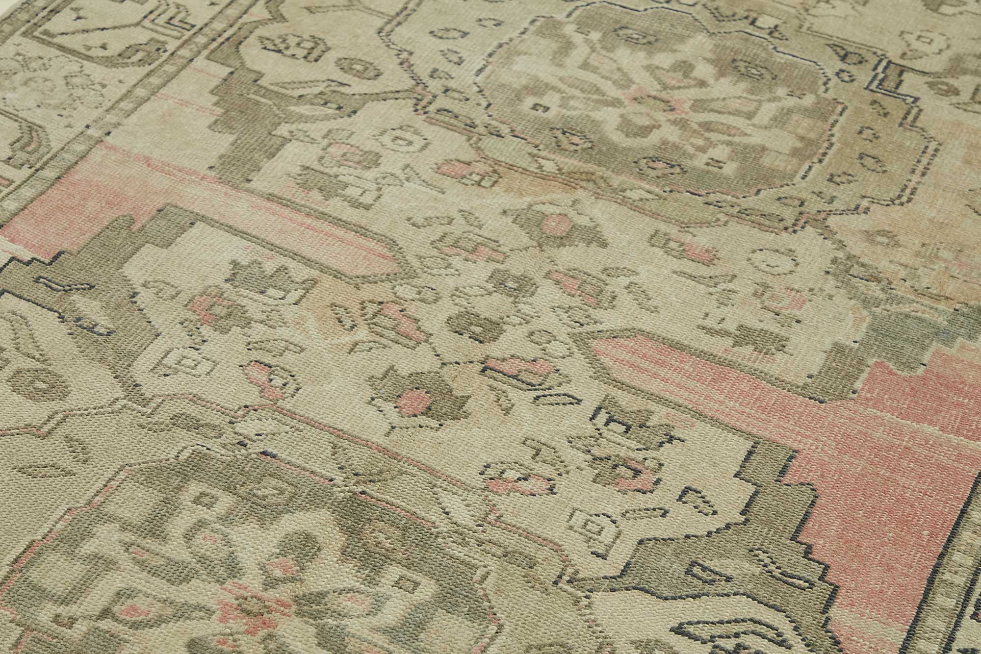 5x11 Beige Vintage Anatolian Rug - 49429