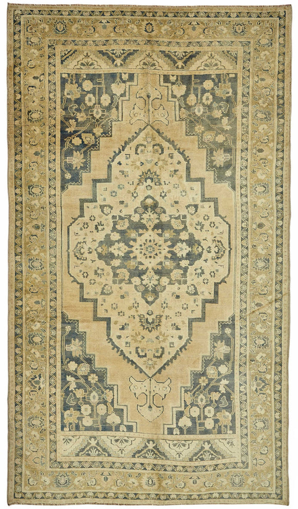 6x11 Beige Vintage Anatolian Rug - 49432