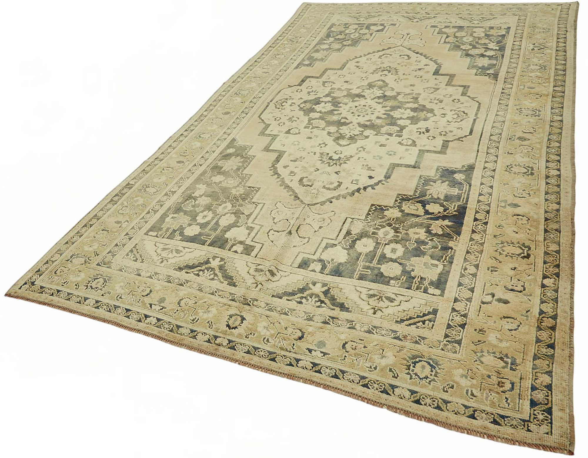6x11 Beige Vintage Anatolian Rug - 49432
