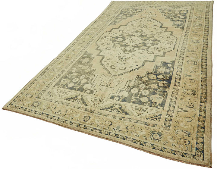 6x11 Beige Vintage Anatolian Rug - 49432