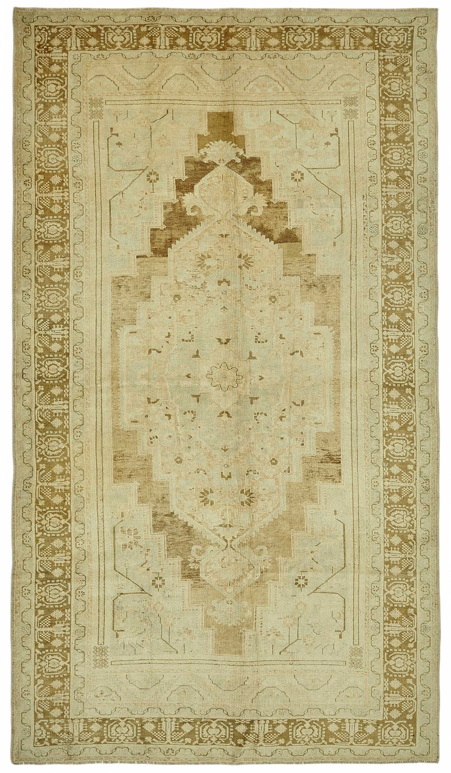 7x12 Beige Vintage Anatolian Rug - 49433