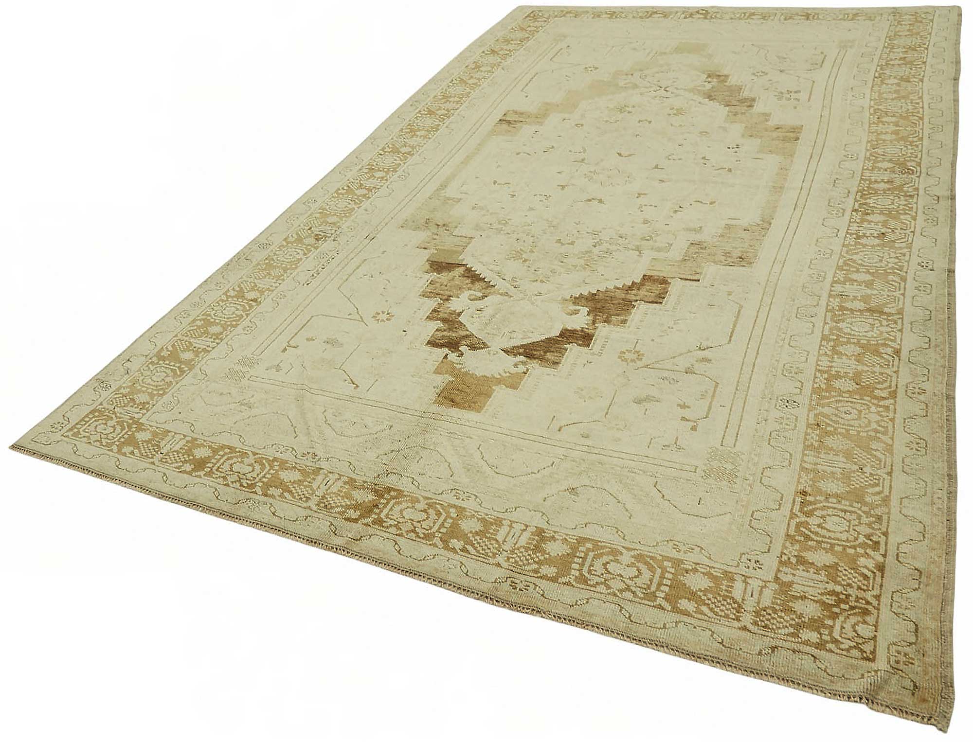 7x12 Beige Vintage Anatolian Rug - 49433