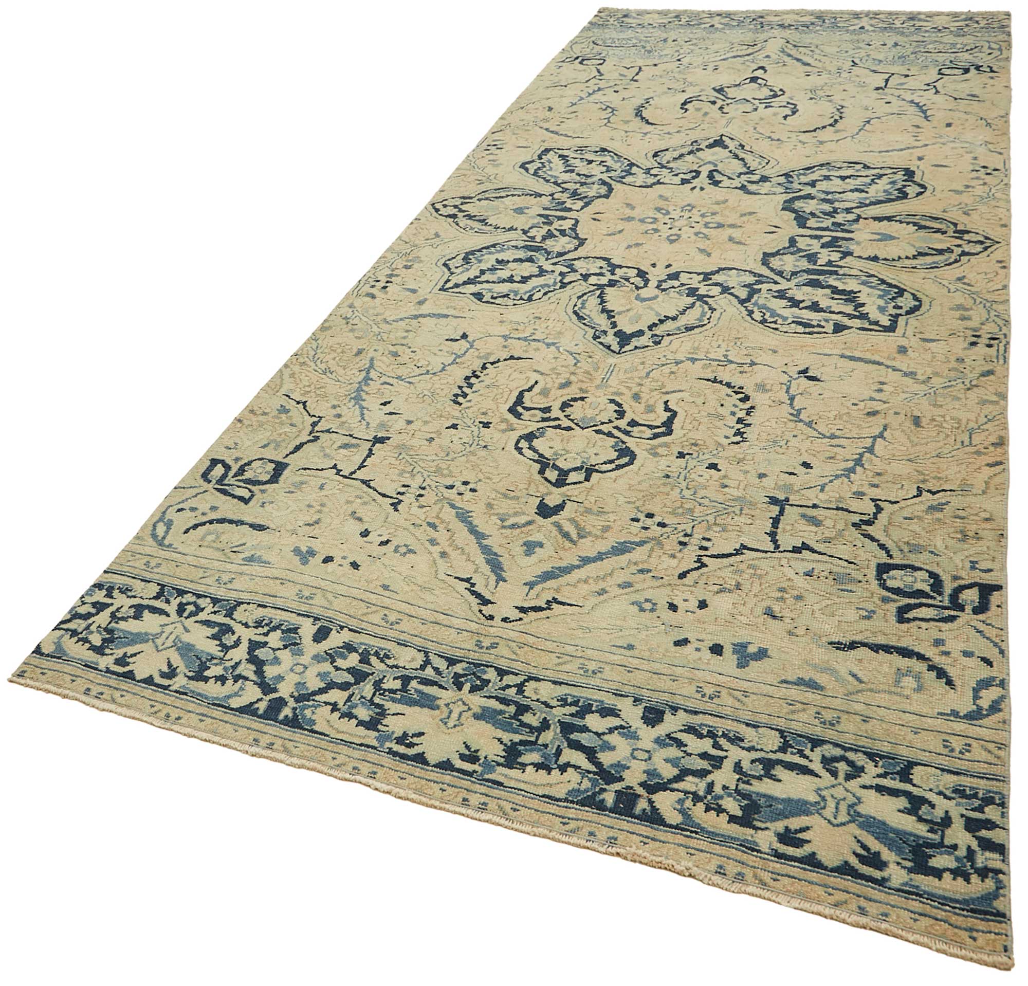 5x13 Beige Vintage Large Area Rug - 49438