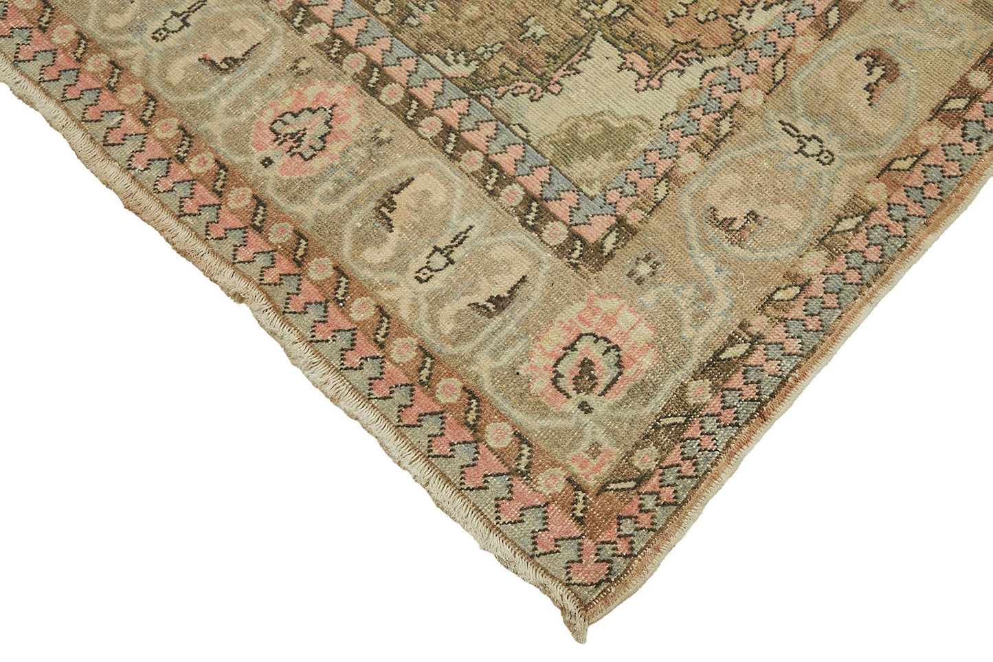 7x10 Beige Vintage Large Area Rug - 49439