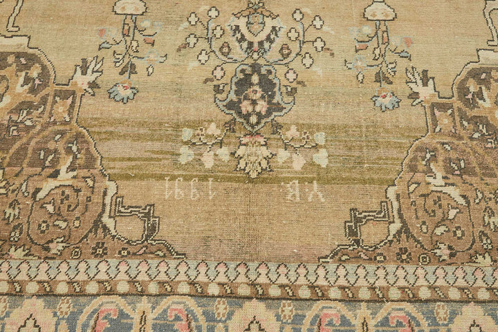 7x10 Beige Vintage Large Area Rug - 49439