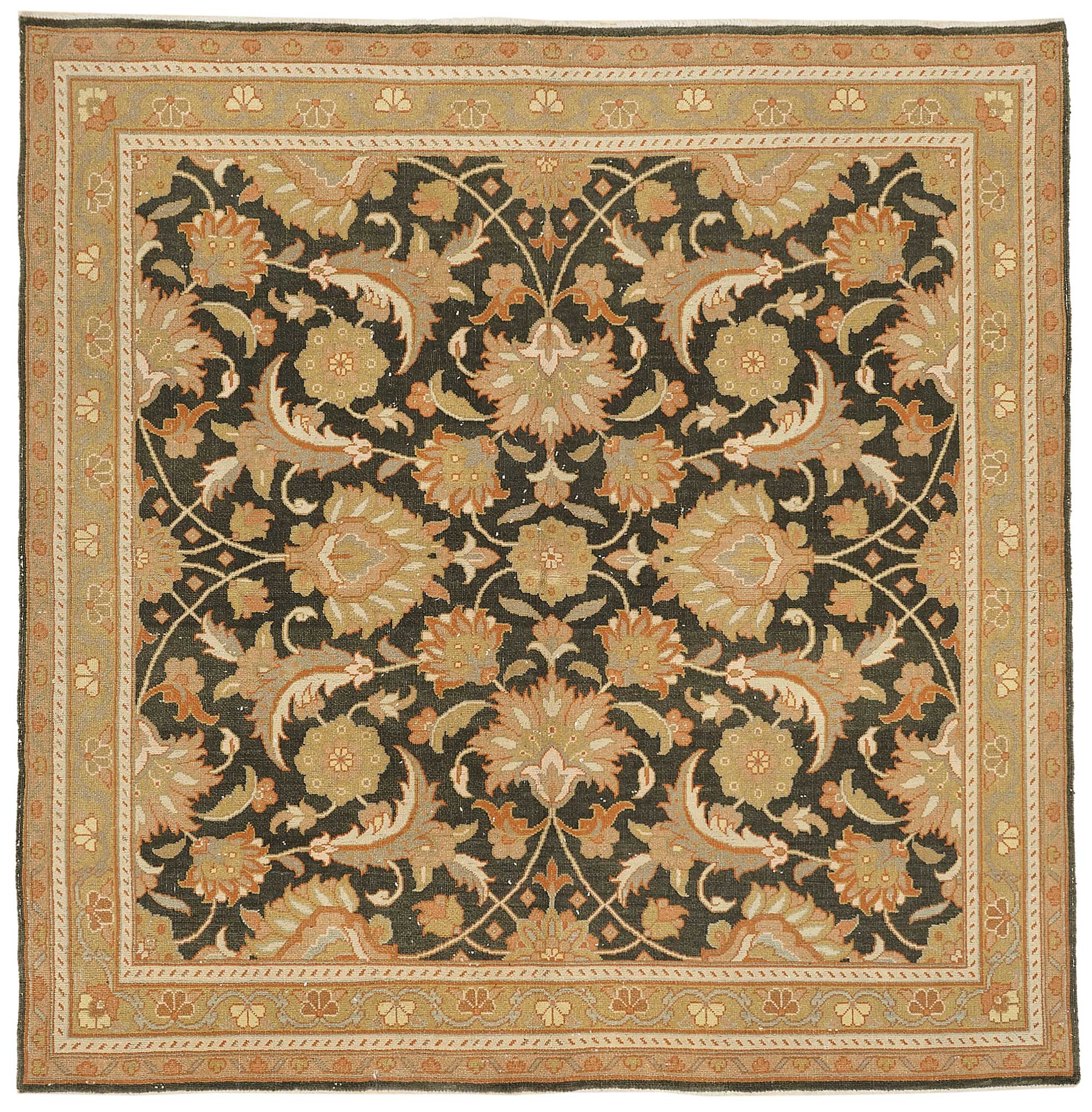 6x6 Beige Vintage Large Area Rug - 49440