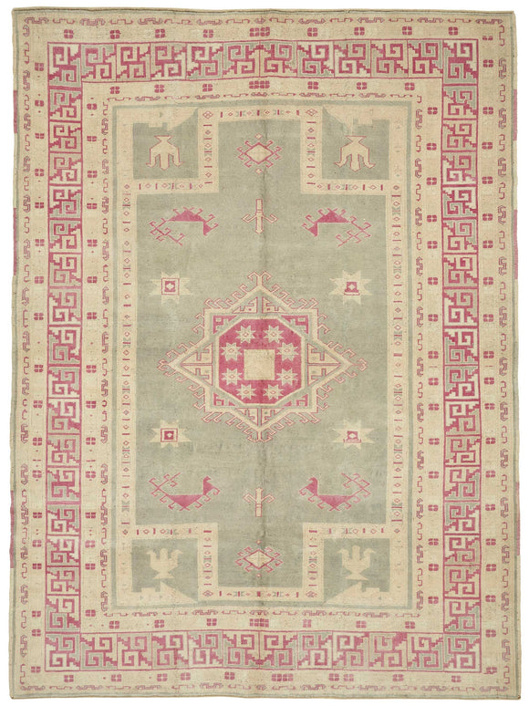7x10 Beige Vintage Large Area Rug - 49441