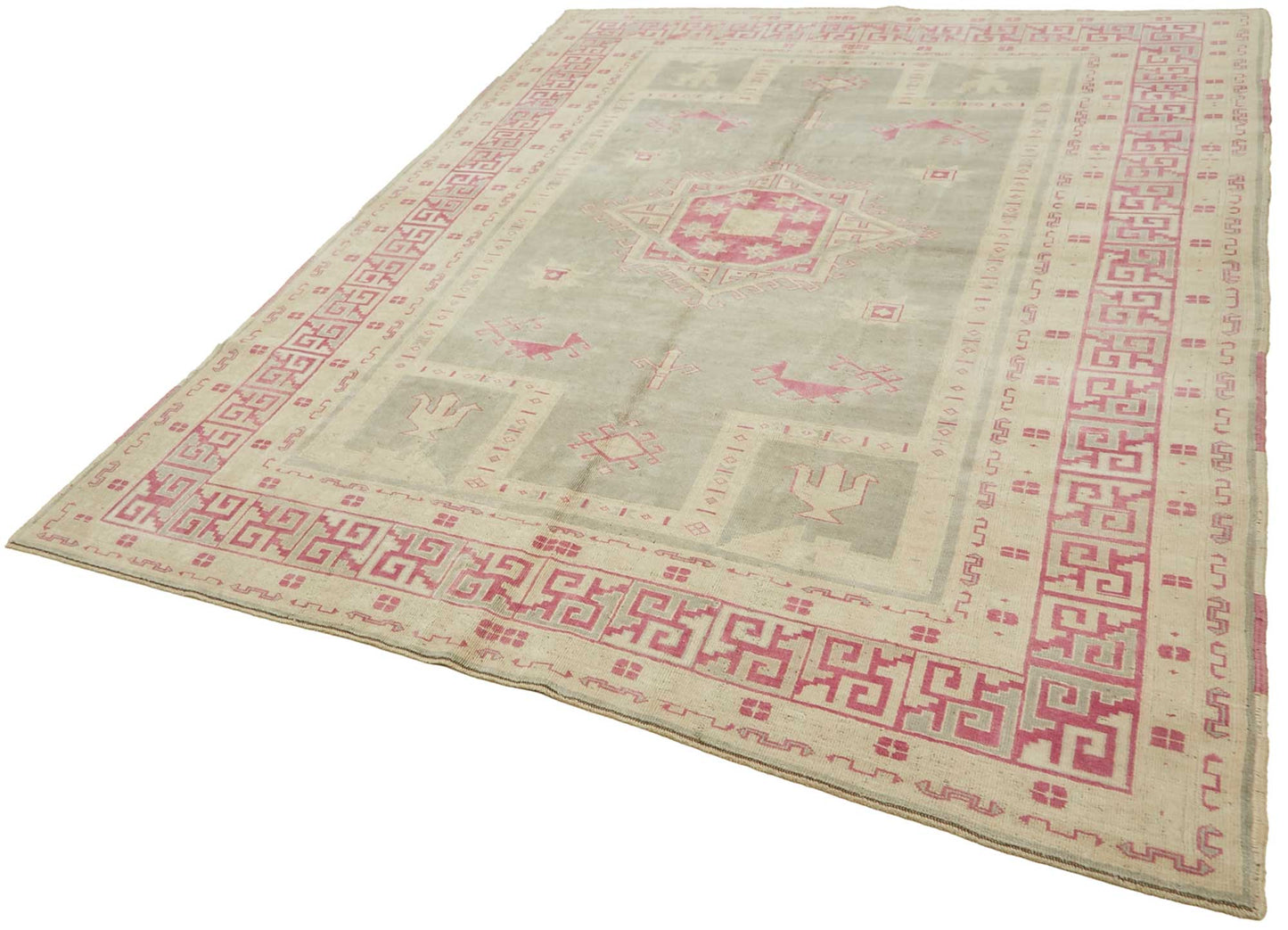 7x10 Beige Vintage Large Area Rug - 49441