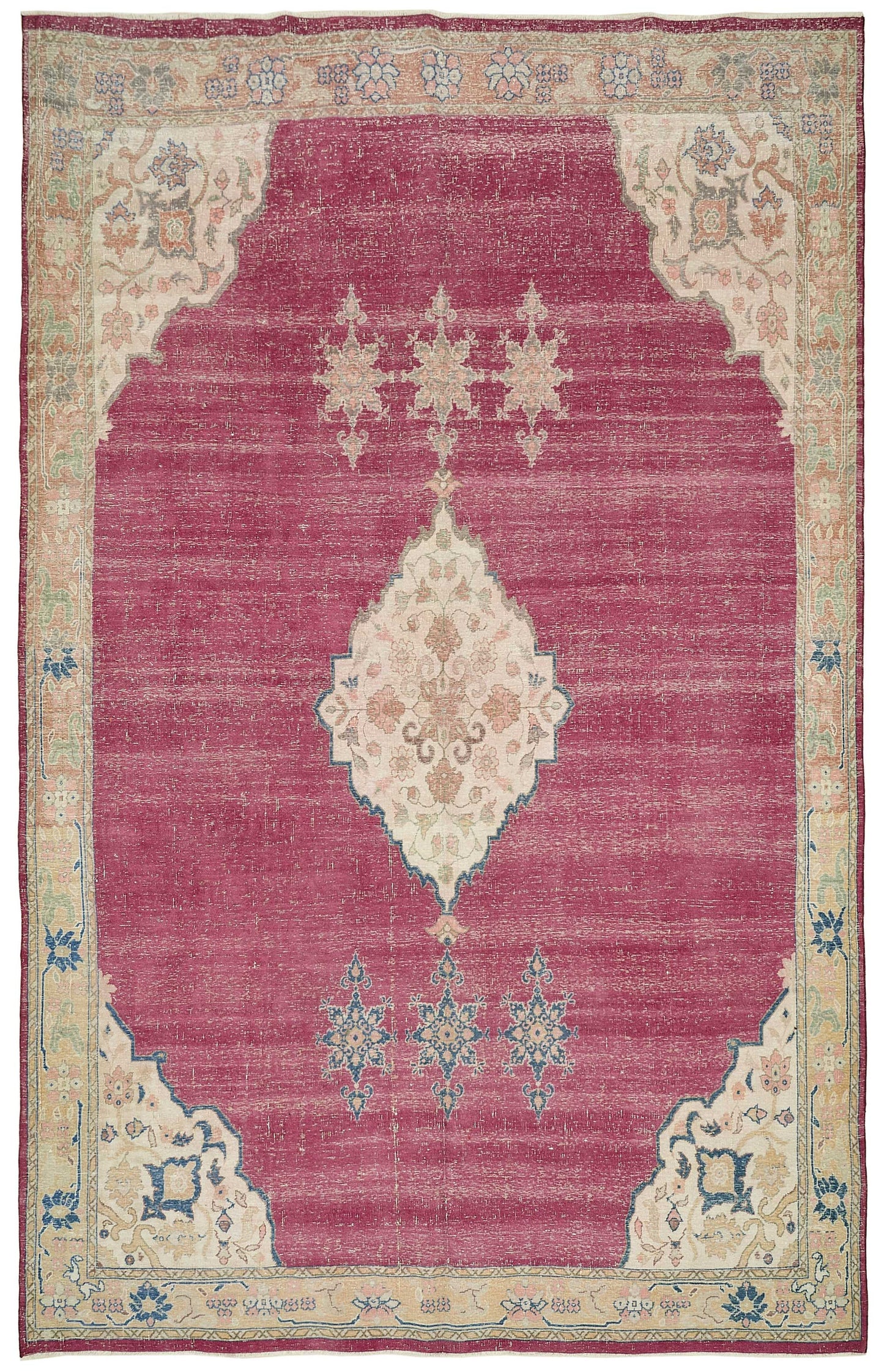 8x14 Beige Vintage Large Area Rug - 49443