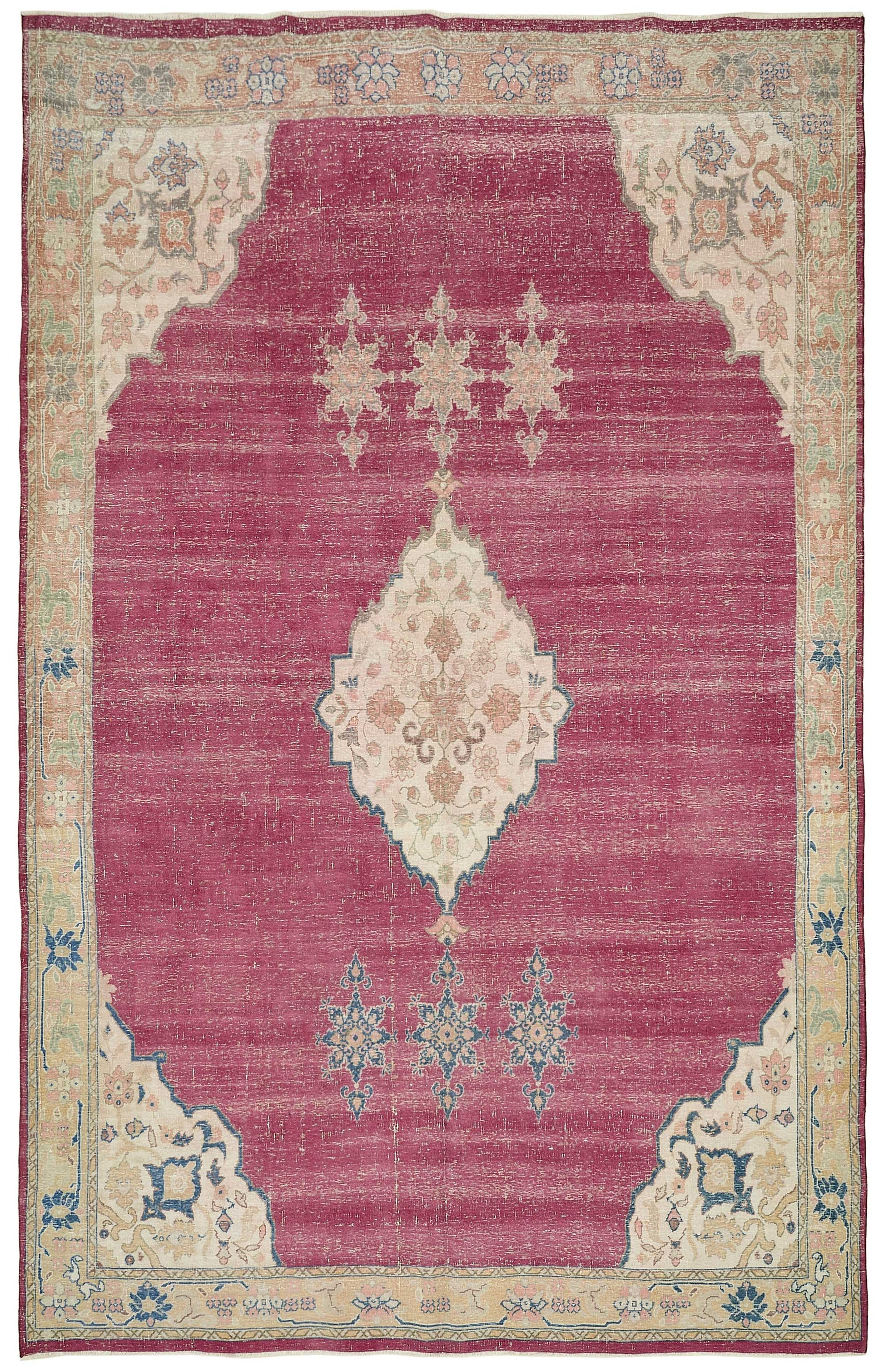 8x14 Beige Vintage Large Area Rug - 49443