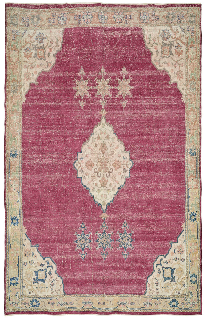 8x14 Beige Vintage Large Area Rug - 49443