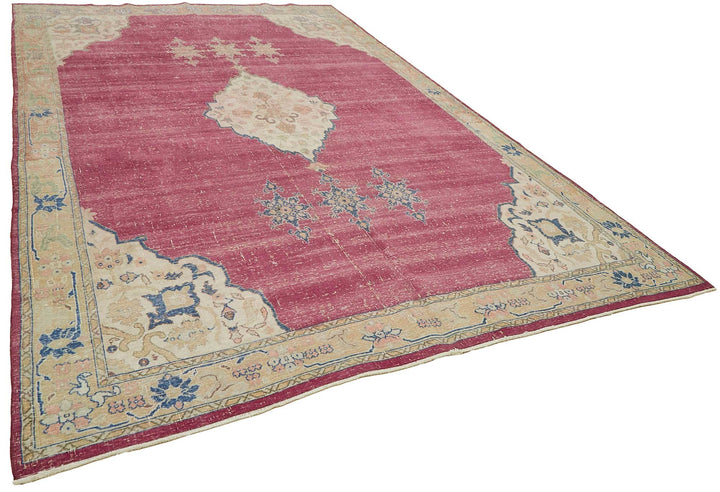 8x14 Beige Vintage Large Area Rug - 49443