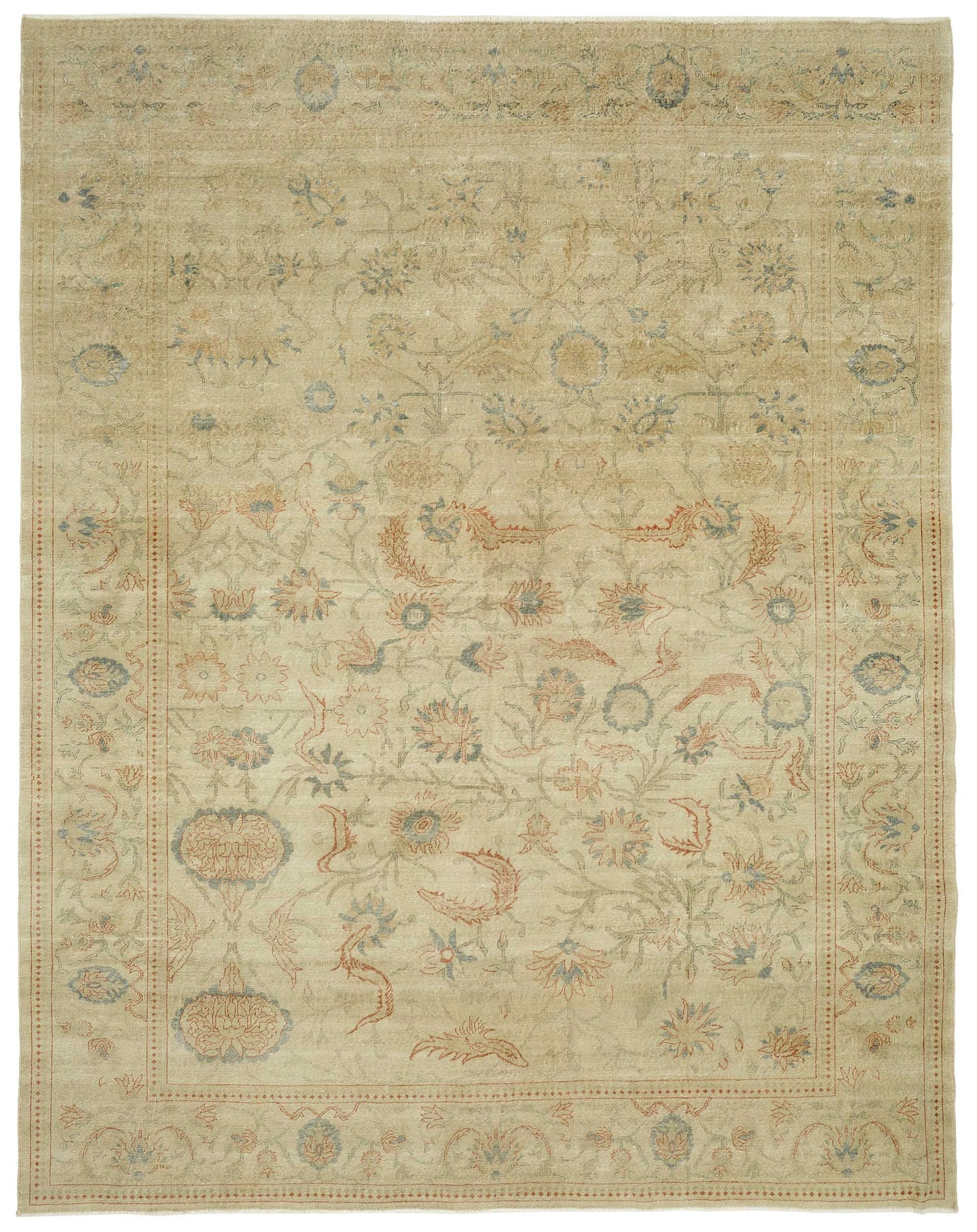 10x13 Beige Vintage Large Area Rug - 49445