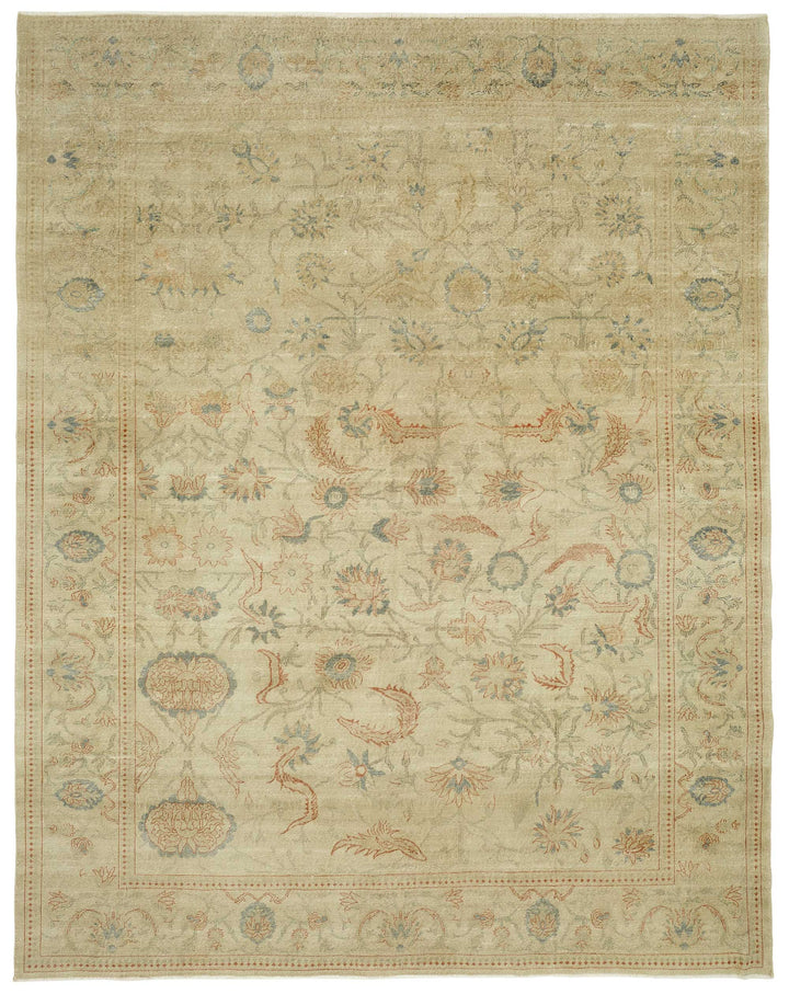 10x13 Beige Vintage Large Area Rug - 49445