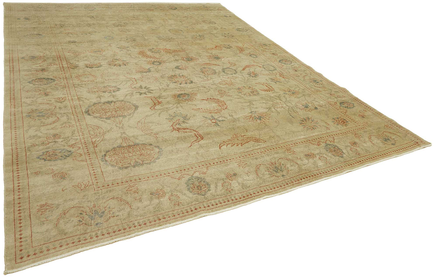 10x13 Beige Vintage Large Area Rug - 49445