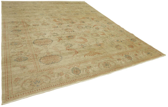 10x13 Beige Vintage Large Area Rug - 49445