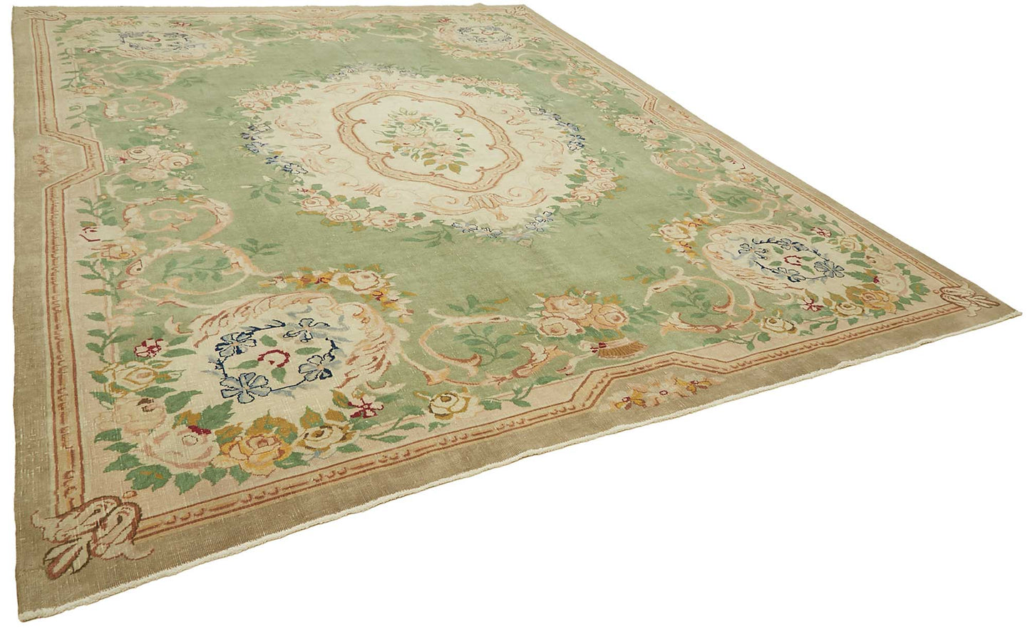 10x12 Beige Vintage Large Area Rug - 49447