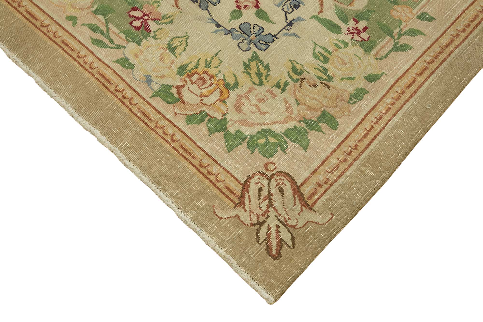 10x12 Beige Vintage Large Area Rug - 49447
