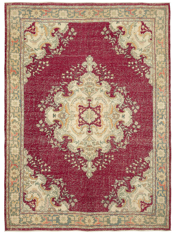 8x11 Beige Vintage Large Area Rug - 49448