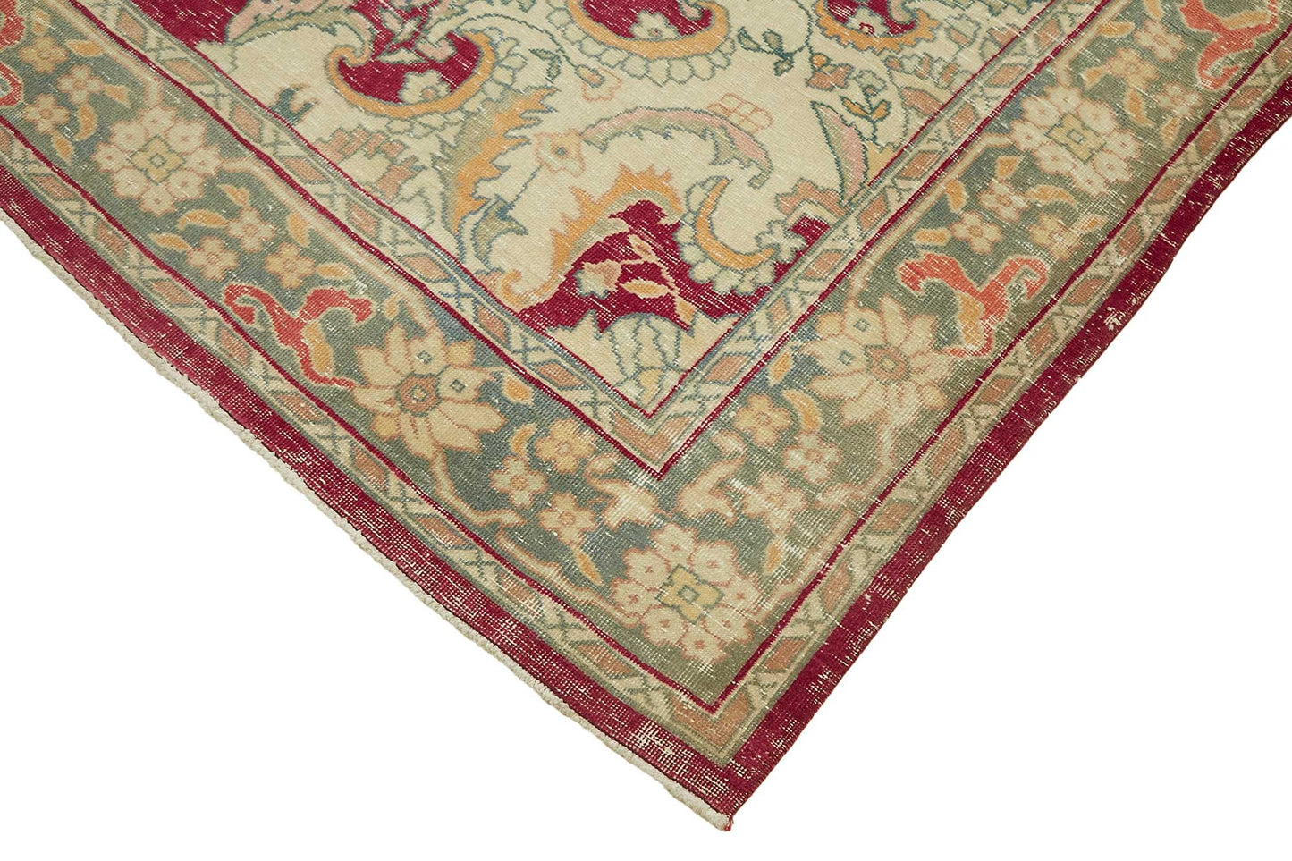 8x11 Beige Vintage Large Area Rug - 49448
