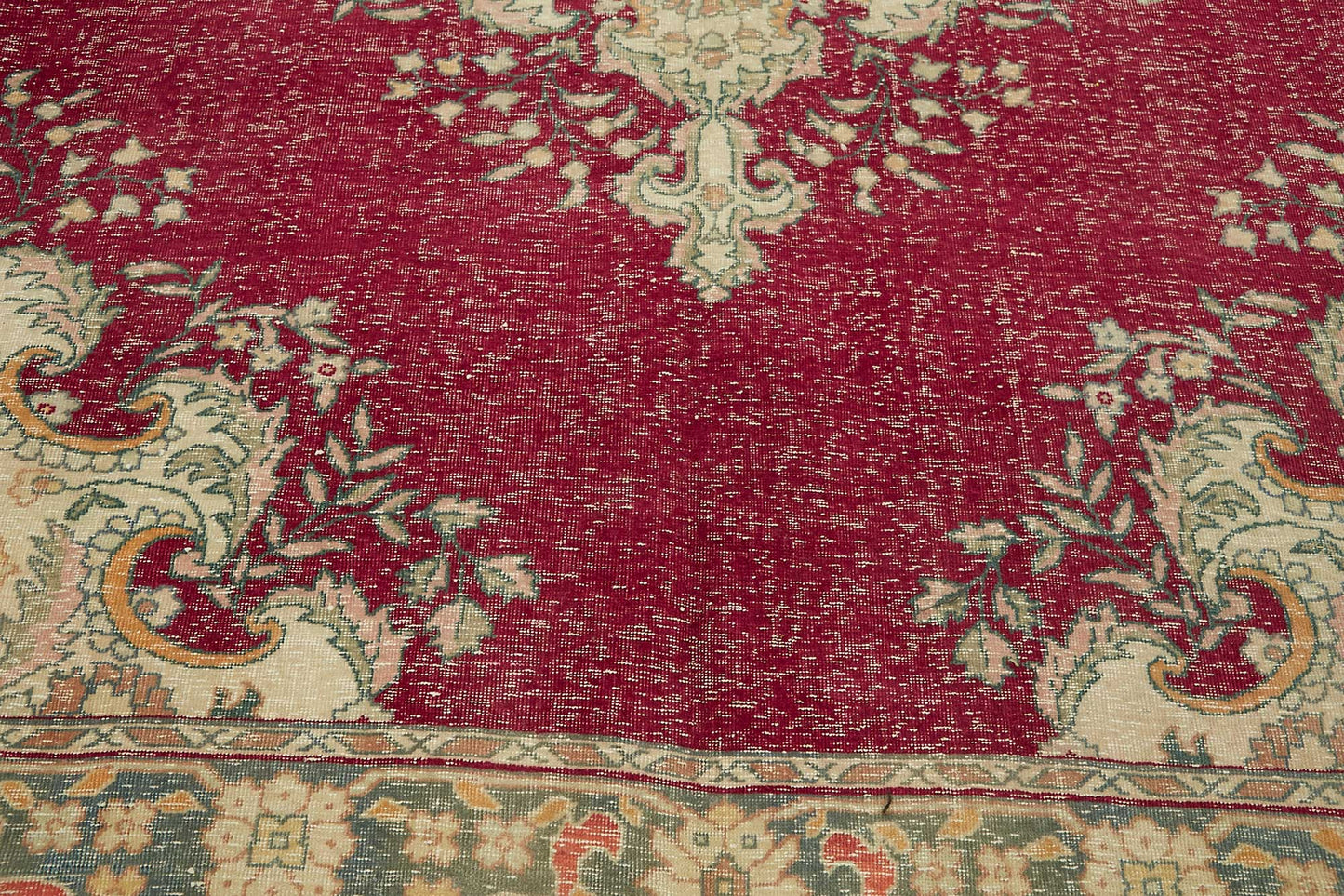 8x11 Beige Vintage Large Area Rug - 49448