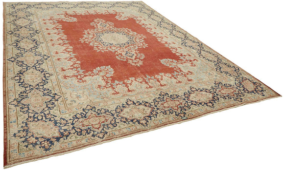 10x13 Hand-knotted Vintage Rug - 49449