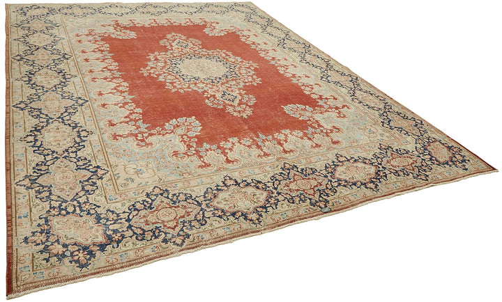 10x13 Hand-knotted Vintage Rug - 49449