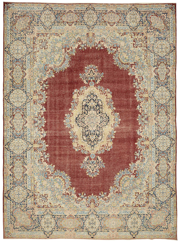 9x13 Hand-knotted Vintage Rug - 49454
