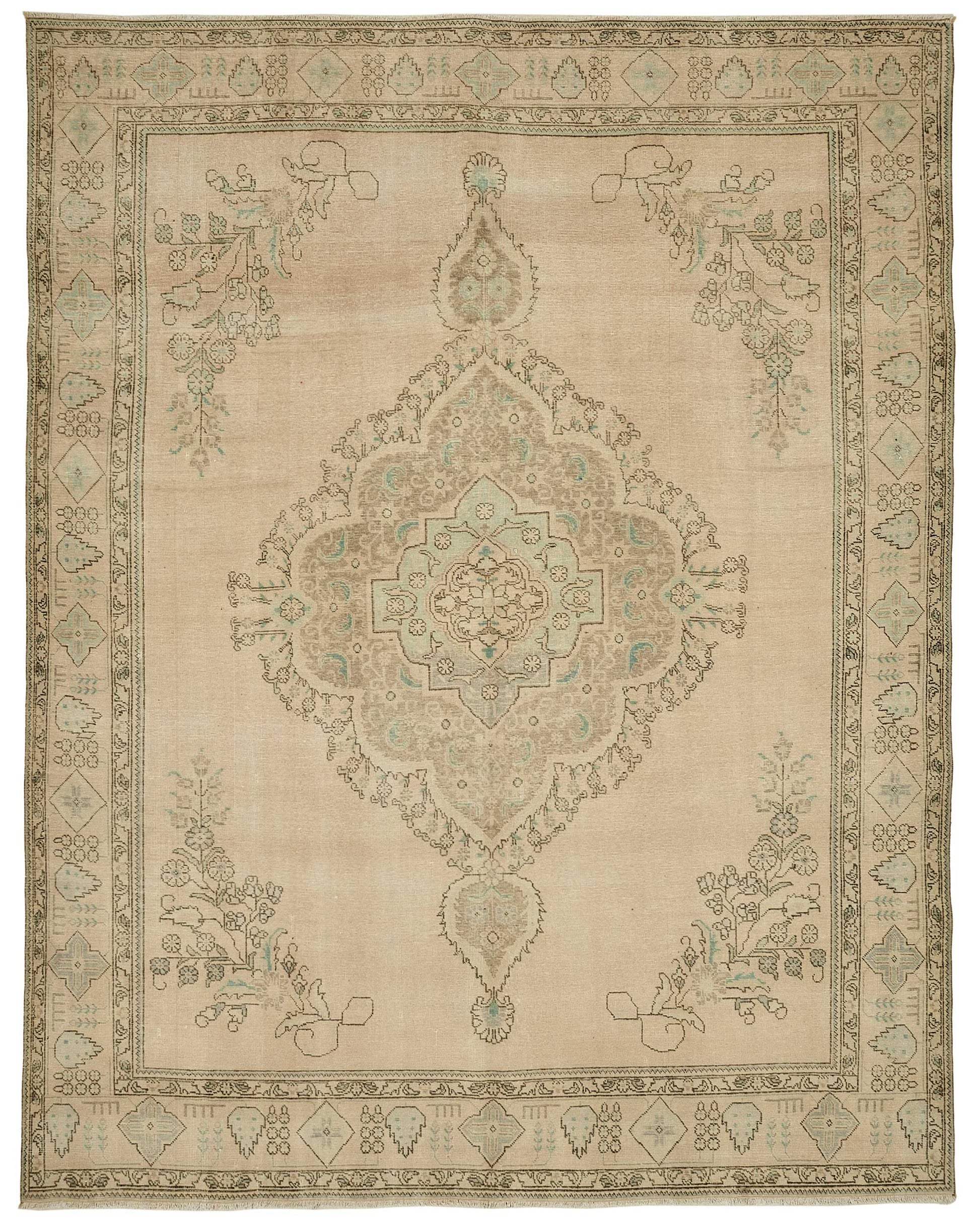 9x13 Hand-knotted Vintage Rug - 49455