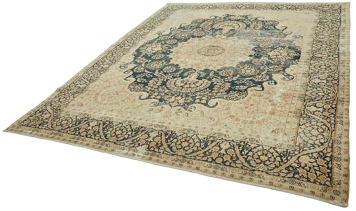 9x11 Beige Vintage Large Area Rug - 49460