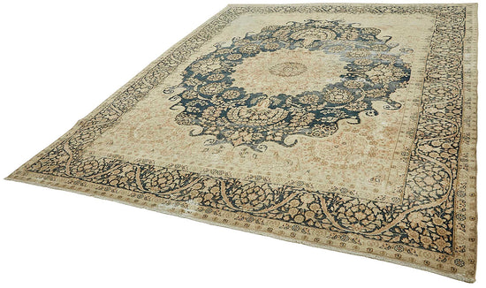 9x11 Beige Vintage Large Area Rug - 49460
