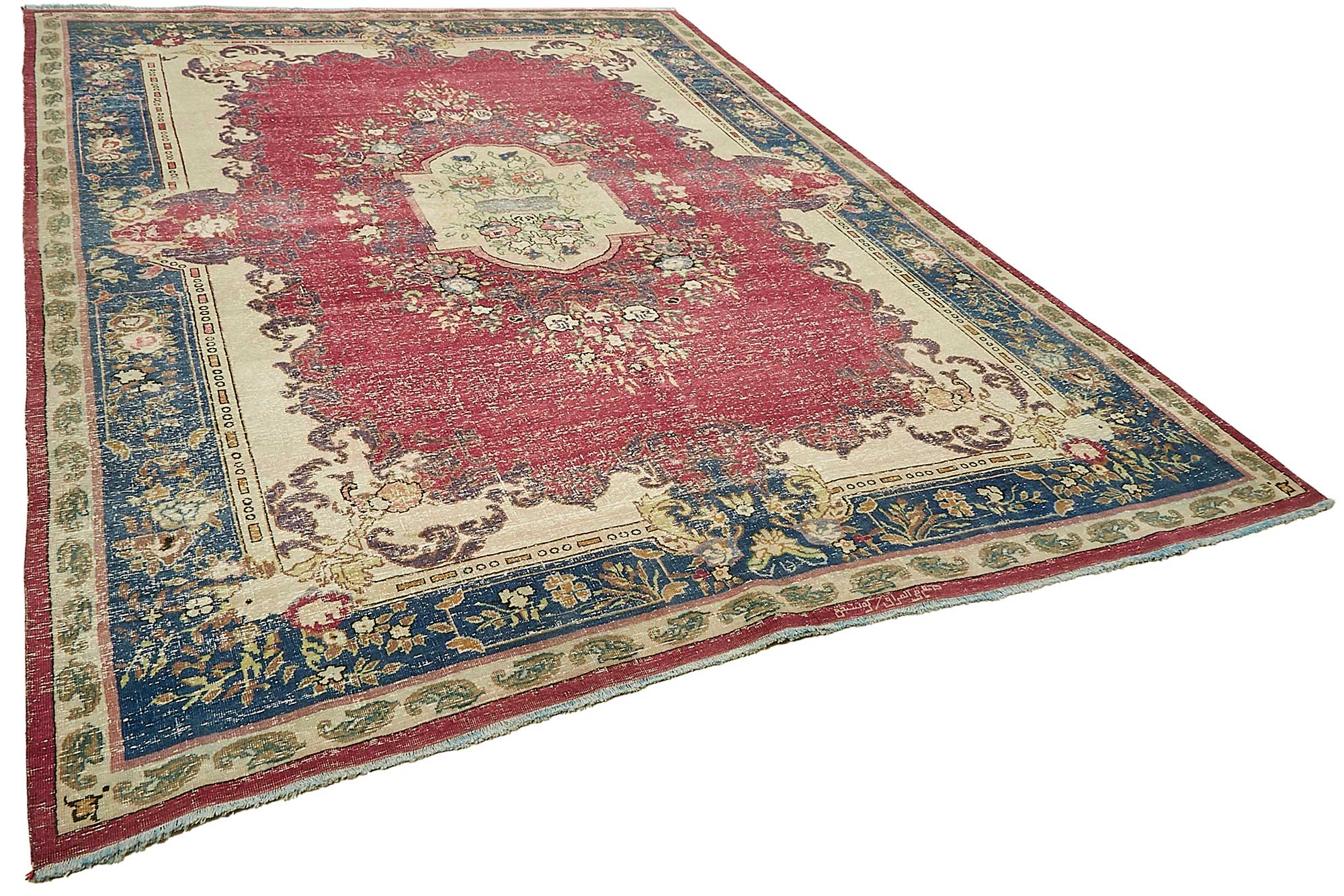 8x11 Beige Vintage Large Area Rug - 49461